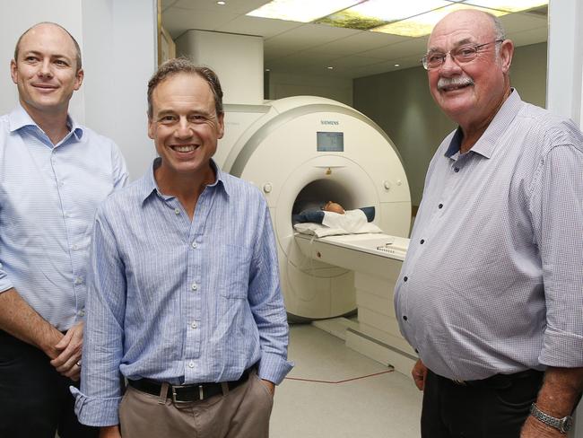 Radiologist Dr Daniel Webb with  Federal Health Minister Greg Hunt and Federal Leichhardt MP Warren Entsch   who announced a new Medicare-subsidised MRI licence for Cairns Radiology.PICTURE: ANNA ROGERS