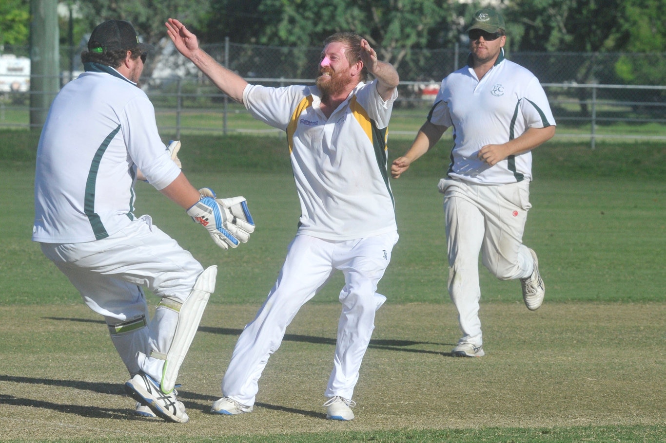 Nathan Blanch celebrates a wicket during the 2019/20 Clarence River Cricket Association GDSC Premier League minor semi-final match at McKittrick Park on Saturday, 15th March, 2020.