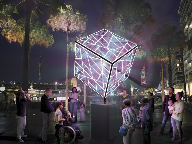 Vivid Sydney 2018: Fragmented, an artist impression by Mandylights.