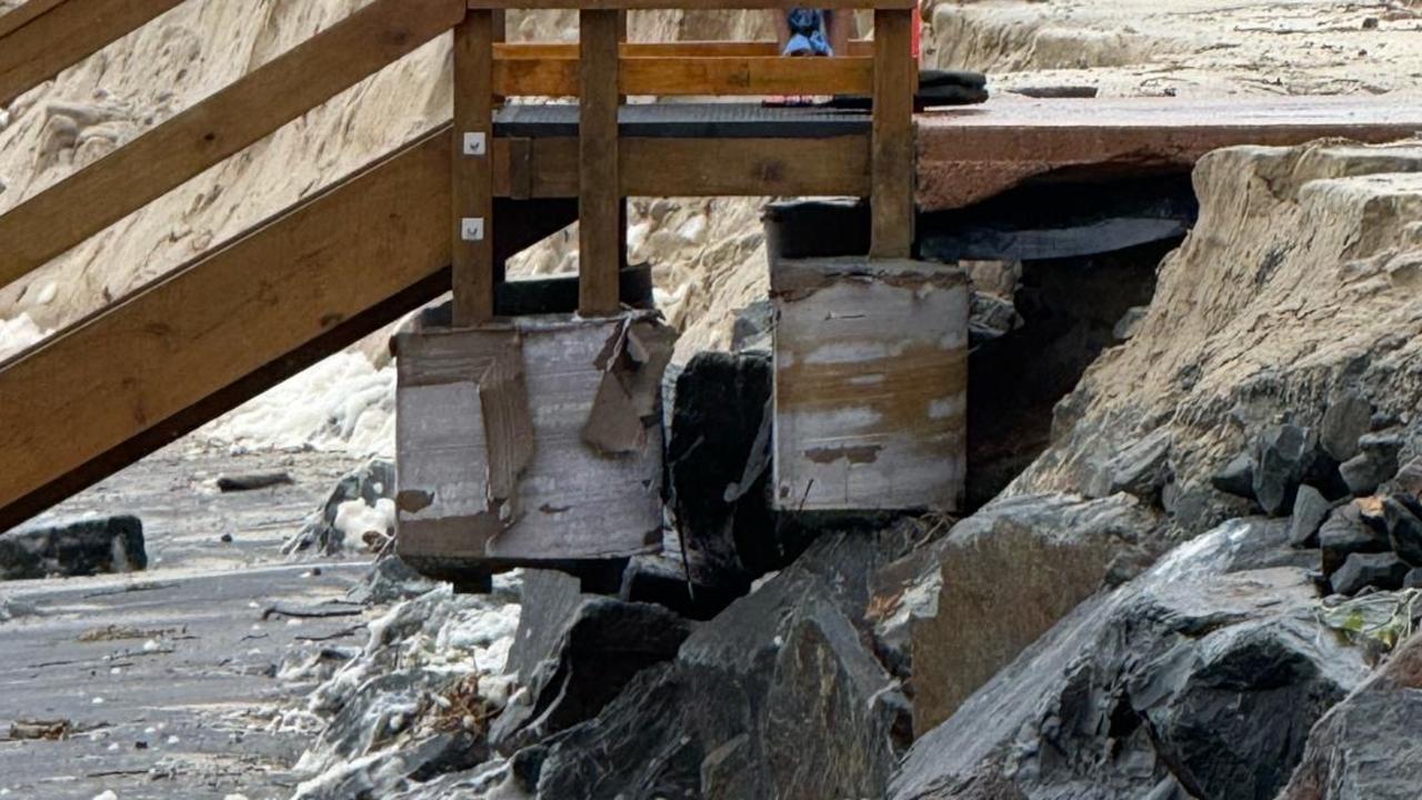 Dangerous erosion is swallowing southern Gold Coast beaches.