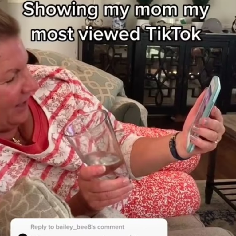 However, it appears the mother was perhaps just concerned with the girlfriend’s safety as she was standing on a wall, but TikTok users still slammed the mum. Picture: TikTok/catdaddan