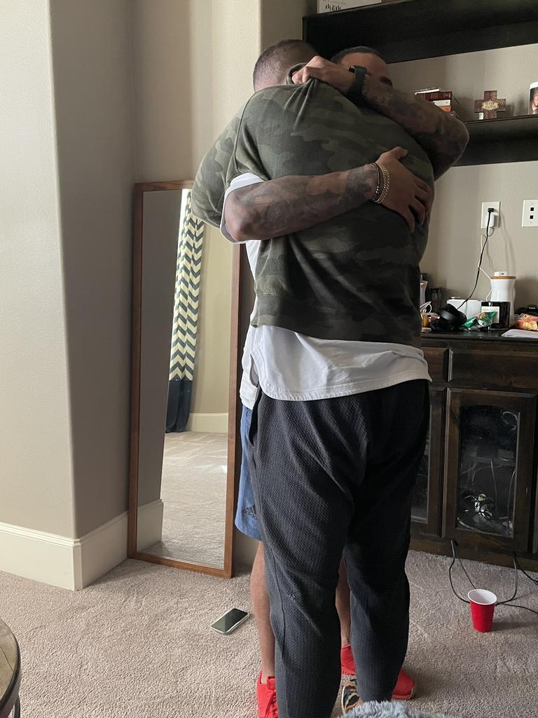 Dak Prescott embraces his brother, Tad, after securing a life-changing contract.