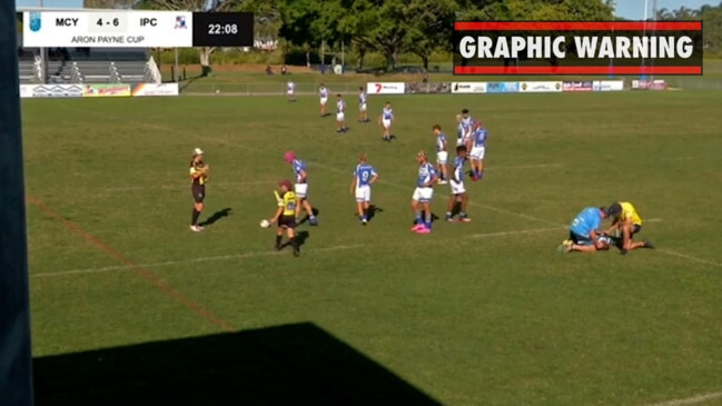 Mercy College vs Ignatius Park on-field injury