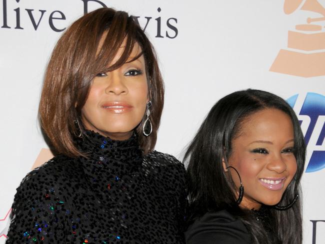 Whitney Houston and daughter Bobbi Kristina Brown, who tragically died just a few years after her mother. Picture: FilmMagic