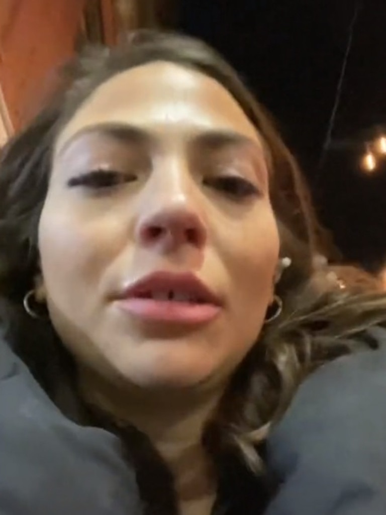 She filmed herself going to various different bars. Picture: TikTok/angelicaexplainsitall