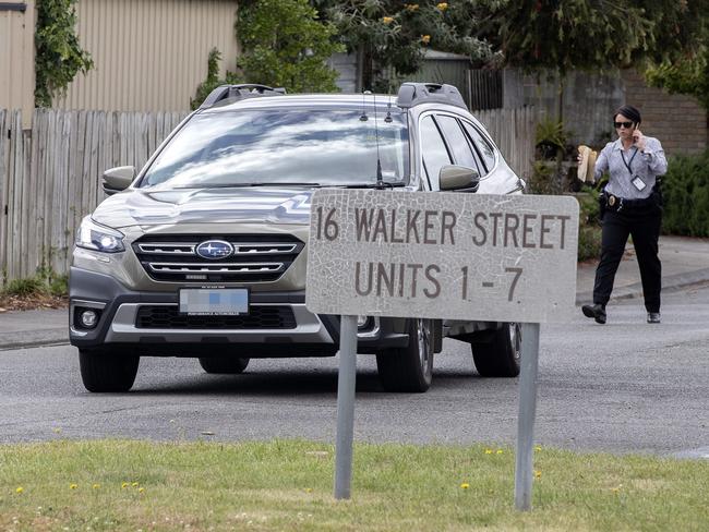 Deceased woman found at Walker Street, Sorell, police at the scene. Picture: Chris Kidd