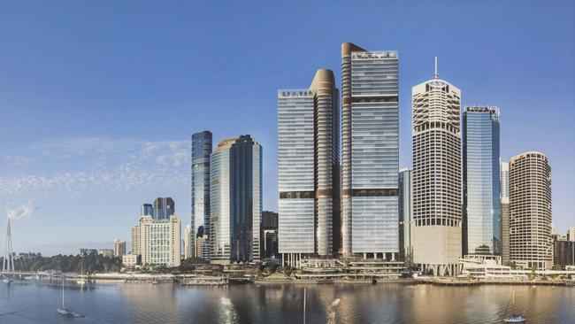 Artist impression of 'Waterfront Brisbane' development, Eagle Street, Brisbane. Picture: Richard Walker