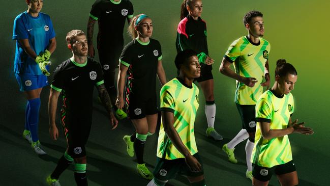 The new Nike ad for the Socceroos and Matildas playing kits.