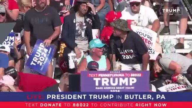 Trump, Bloodied, Rushed Off Stage by Security at Pennsylvania Rally