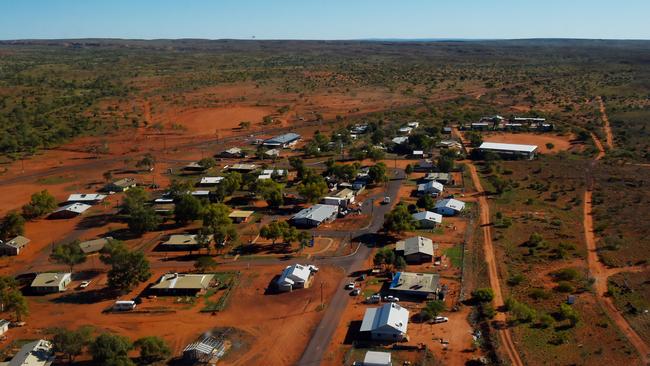 An aerial view of Canteen Creek, a remote community 267km southeast of Tennant Creek.