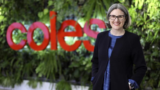 Coles boss Leah Weckert is seeing strong growth for private label groceries and items that are placed on sale or promotion as shoppers hunt out value. Photo: Martin Keep