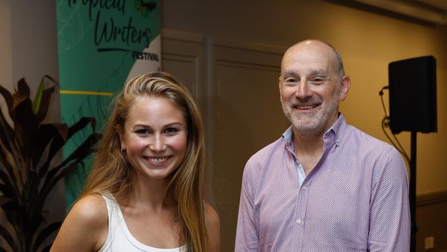 Former Australian of the Year Grace Tame with Michael Bradle. Picture: Brendan Radke