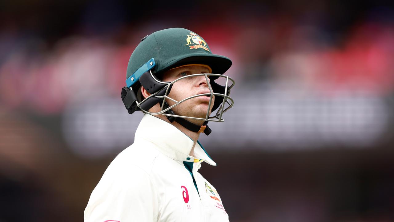 Steve Smith looks dejected after being dismissed by Mir Hamza. Picture: Getty