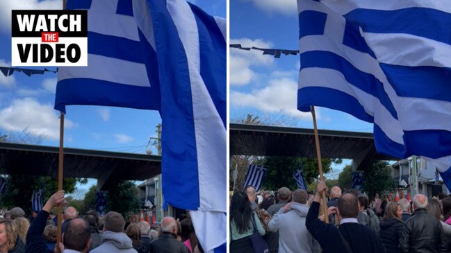 Opa! Greek flag flies above Marrickville