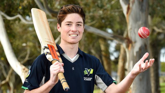 Bundoora's Connor Rutland, who plays Premier Cricket for Essendon, has been chosen in the Victorian Under-17 squad. Picture: Josie Hayden.