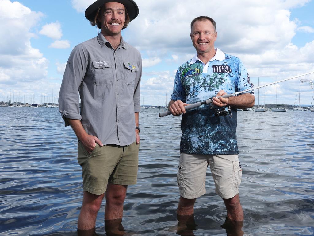 Angus Fanning from Oz Fish Unlimited and Michael Guest. Picture: David Swift