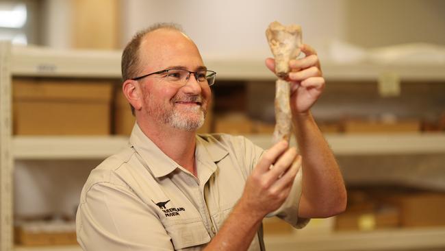 Dr Scott Hocknull discovered megafauna at South Walker Creek near Mackay. Picture: Peter Wallis