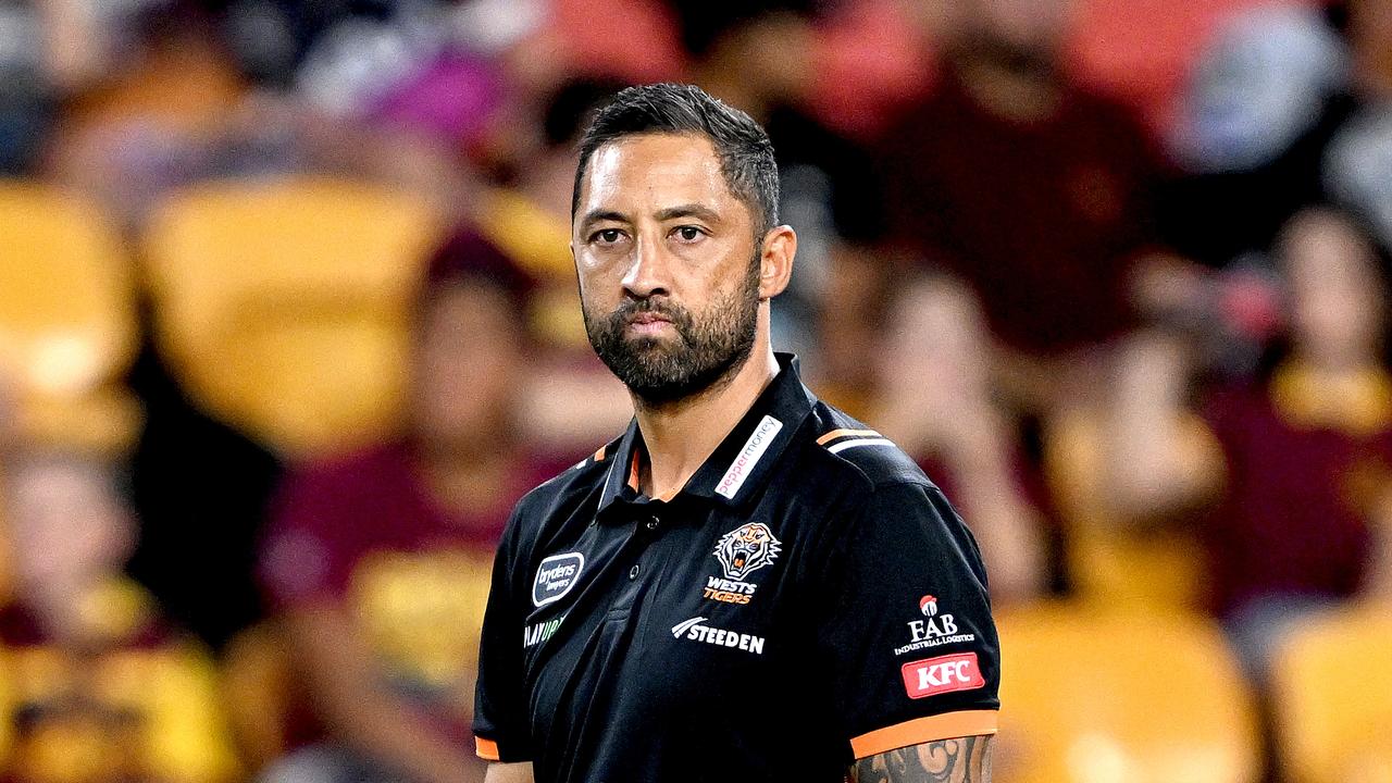 Tigers assistant coach Benji Marshall is learning on the job, for a team that is a basket case. Picture: Getty