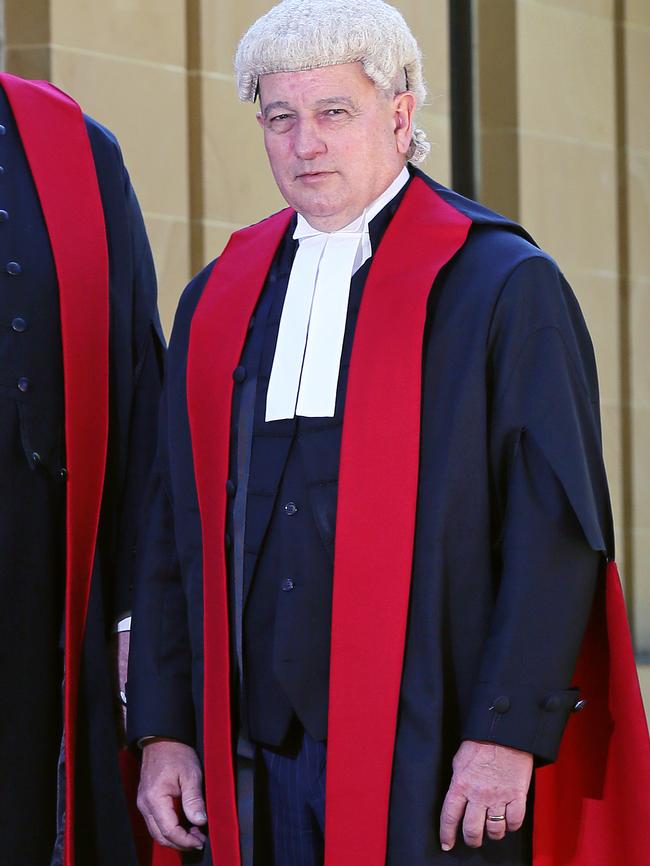 Justice Michael Brett outside the Hobart Supreme Court. Picture: CHRIS KIDD