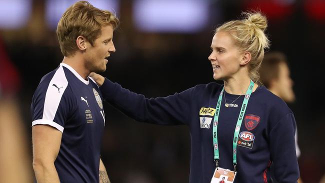 Rory and Shae Sloane before he played in the state of origin bushfire fund-raiser game. Picture: Michael Klein.