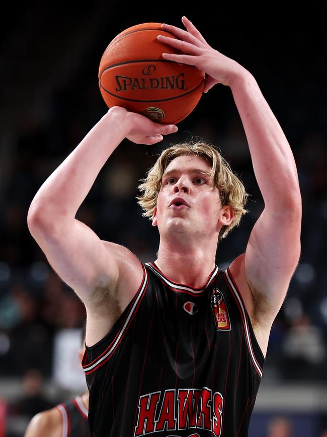 Greg Olbrich’s son Lachlan plays for the Illawarra Hawks. Picture: Mark Kolbe/Getty Images