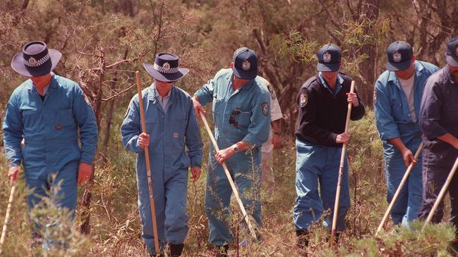 Police search Belanglo State Forest National Park for bodies. Picture: Supplied