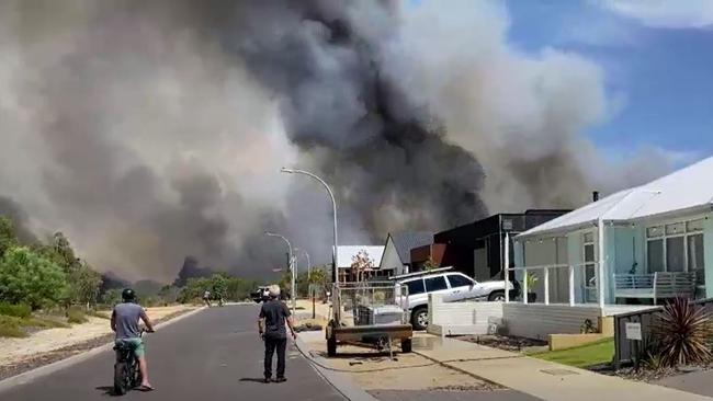 An emergency bushfire warning has been issued for Dunsborough, in Western Australia's South West. Picture: ABC