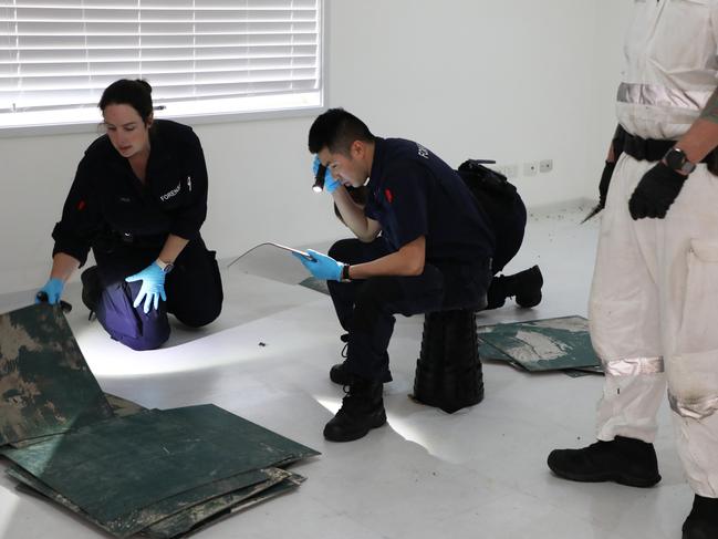 Police search the home. Picture: NSW Police