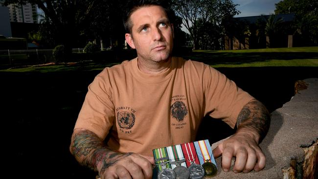 Sam Weston talks about the announcement of the Royal Commission into Veteran's Suicide. Picture Katrina Bridgeford.