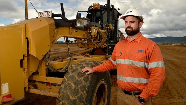 Stage 1 Work Underway on Driver Training Pad at DriveIT NQ at Calcium. BMD project manager Thomas Adsett. Picture: Evan Morgan