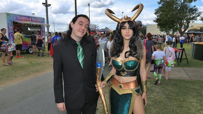 L-R Dwayne Murphy and Mercury Mowen at CapriCon.Photo Liam Fahey / Morning Bulletin