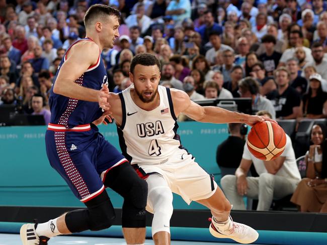 Steph Curry played a crucial role in USA’s win. Picture: Ezra Shaw/Getty Images