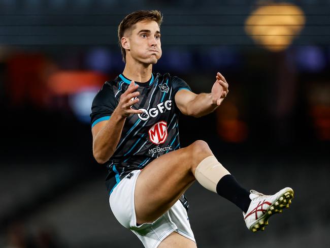 Former Port Adelaide ruckman Brynn Teakle will play for the WAFL State squad later this month ahead of the AFL mid-season draft. Picture: Getty Images