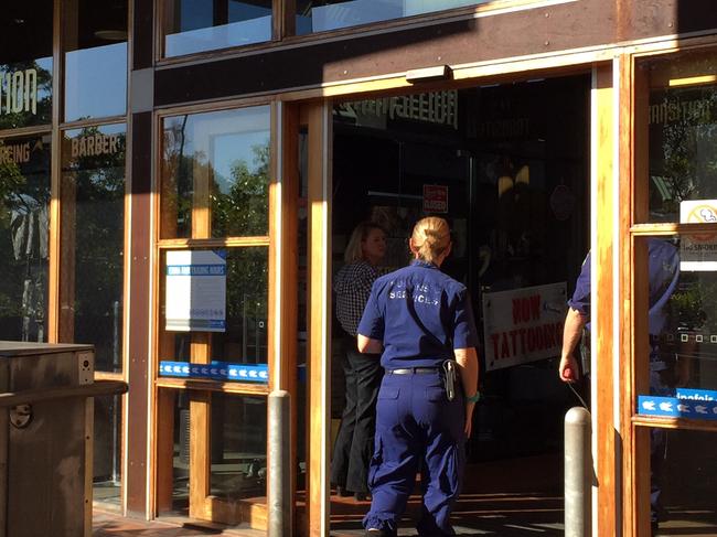 Mutilation: Police outside Transition at Erina Fair