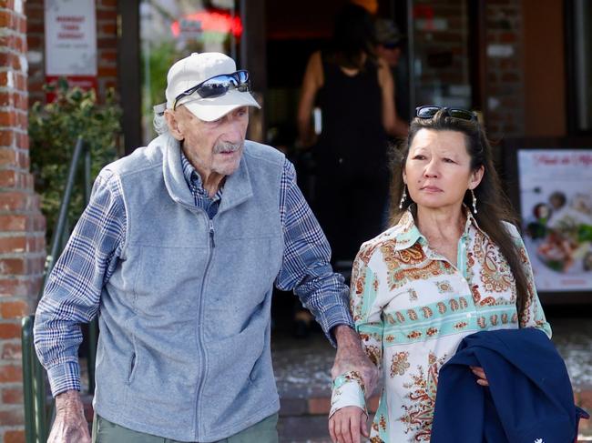 Hackman out in Santa Fe with his wife last year. Picture: Splash/The Times