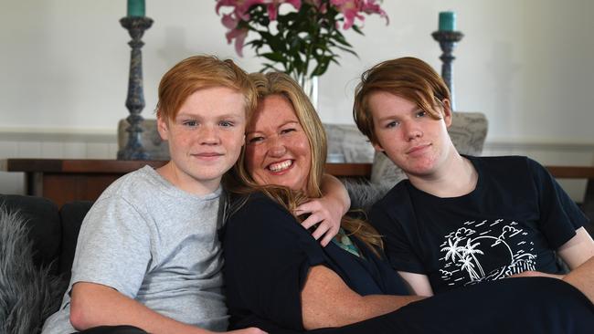 Jeanette Allom-Hill, former council group executive, has won the national Telstra Business Women’s Award, and is now off to work with the PM’s office. Jeanette is pictured with her sons Tom, 16, and Will, 13.