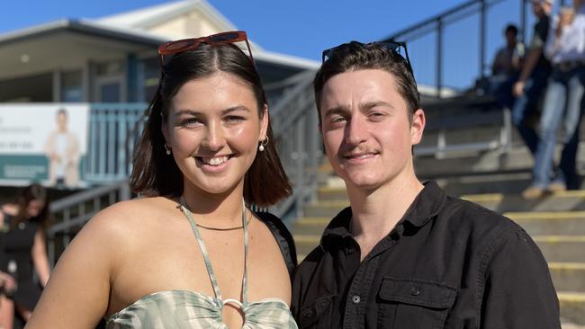 Kirra Olsen and Kyron Smith at the Gympie Races on June 15, 2024.