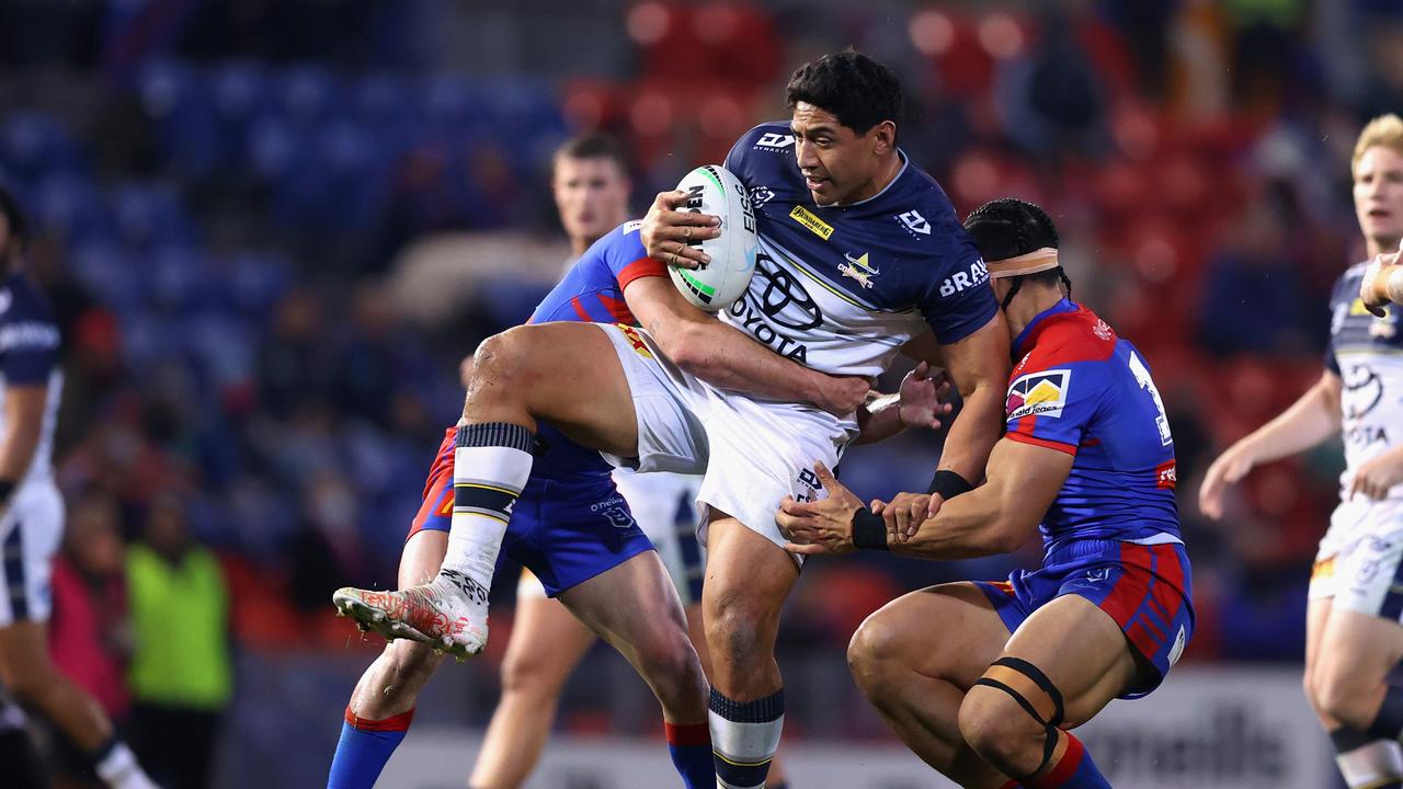 The Cowboys struggled against Newcastle, and with a tough upcoming schedule could be in danger of missing finals yet again. Picture: Getty Images.