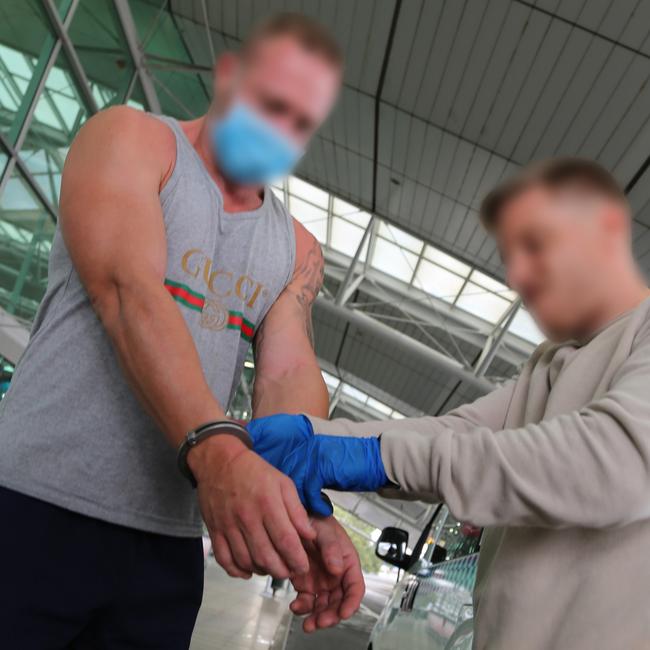 Simon Bekiri, arrested by Strike Force Raptor detectives at Sydney Airport on March 25, 2020 over a shooting in Adelaide in September, 2019. Picture: NSW Police