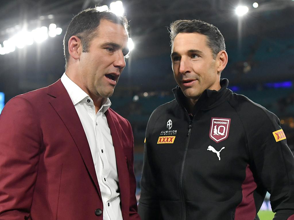Cameron Smith and Billy Slater - Getting the old crew back together. Picture: NRL Imagery