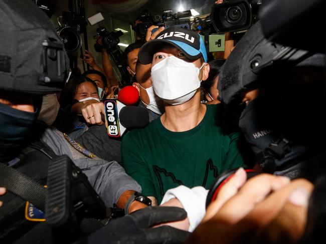 Former Nakhon Sawan province district police station chief Thitisan Utthanaphon. Picture: Krit Phromsakla Na SAKOLNAKORN / THAI NEWS PIX / AFP