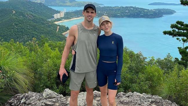 Scott Pendlebury and Alex Pendlebury hiking at Hamilton Island.