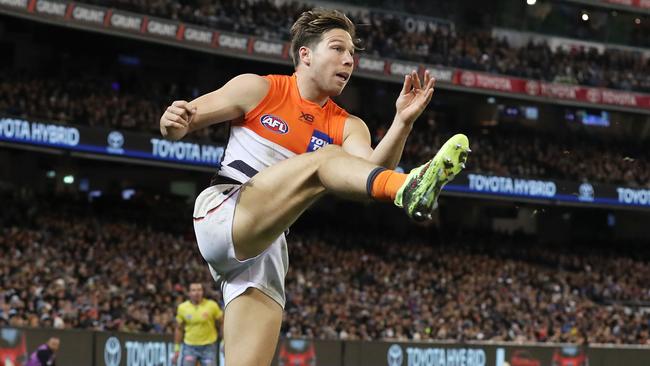 Toby Greene in action during the semi-final loss to Collingwood. Picture: Phil Hillyard