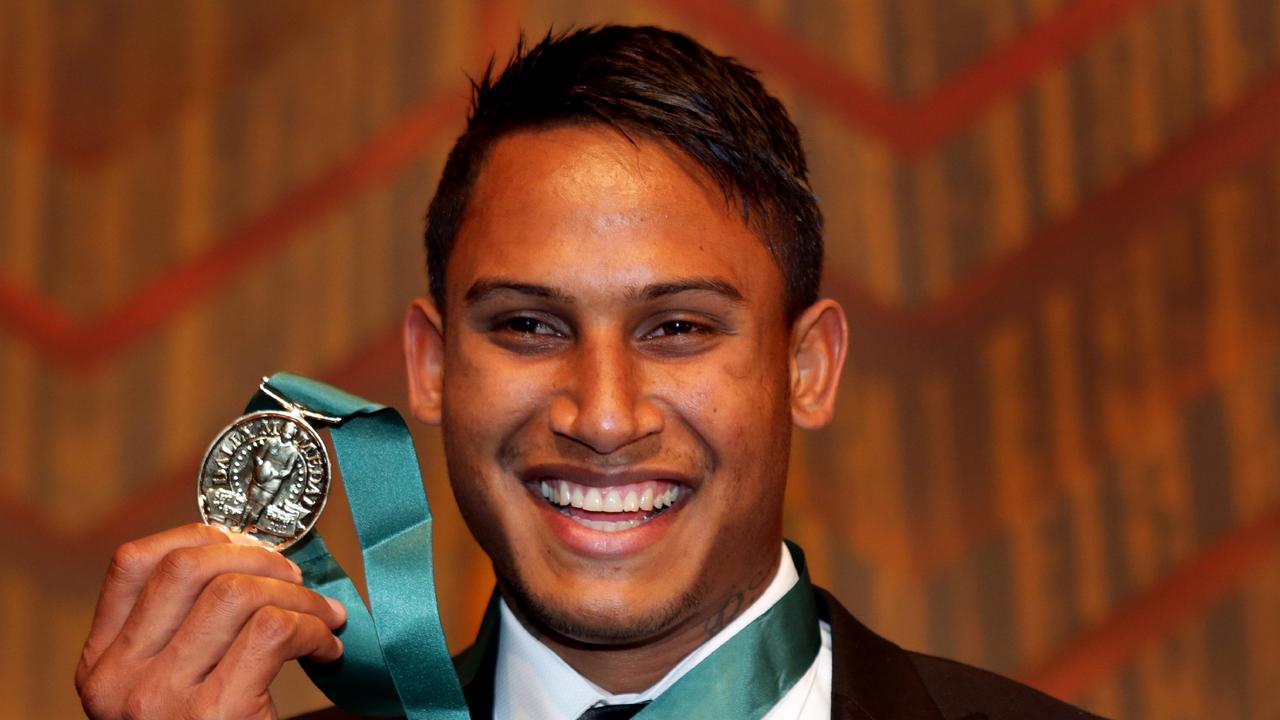 Ben Barba with his 2012 Dally M Medal. Picture: Gregg Porteous