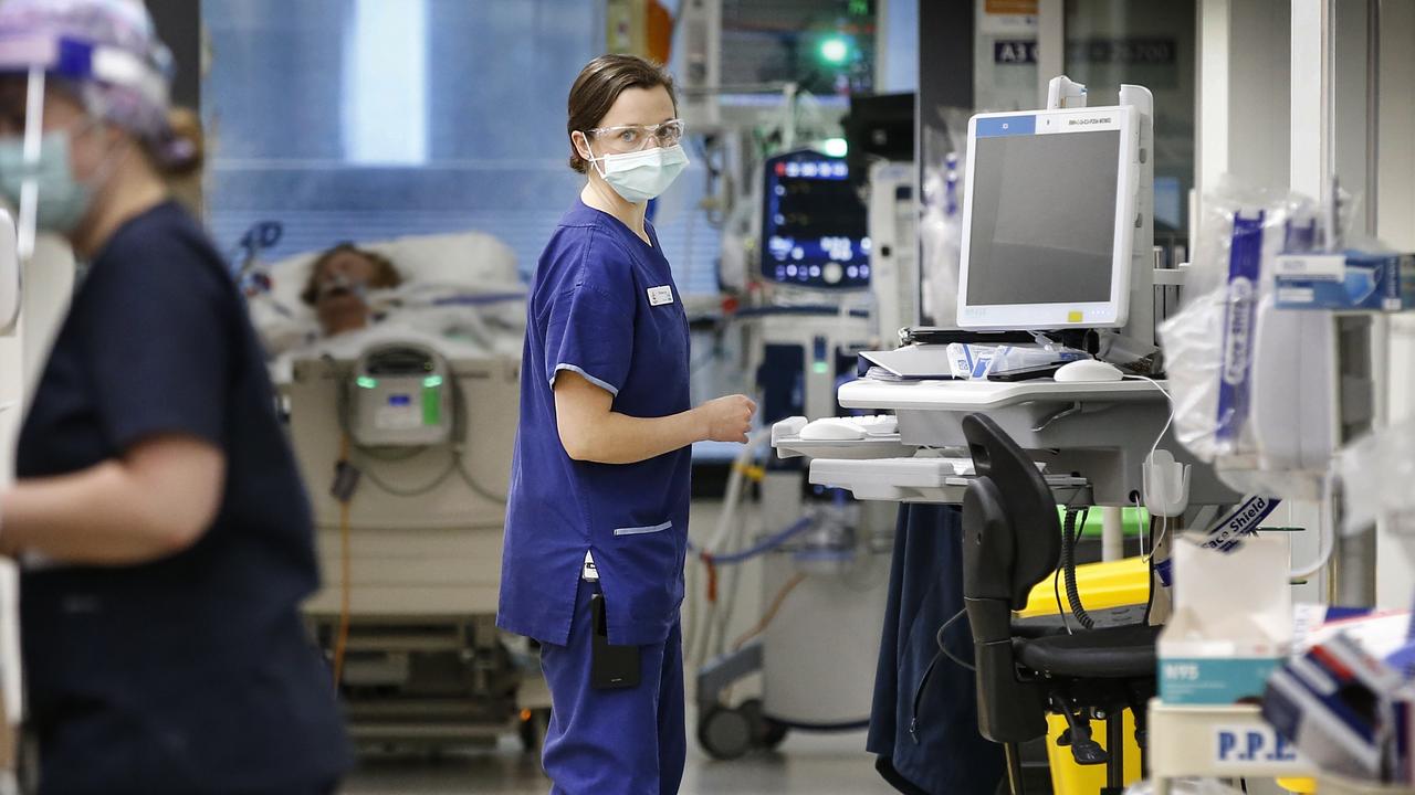 Behind the Scenes at the Royal Melbourne Hospital ICU ward. Picture: David Caird