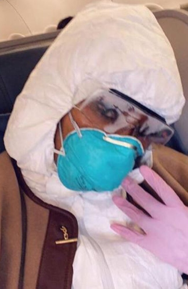 Naomi took to Instagram to show off her safety precautions.