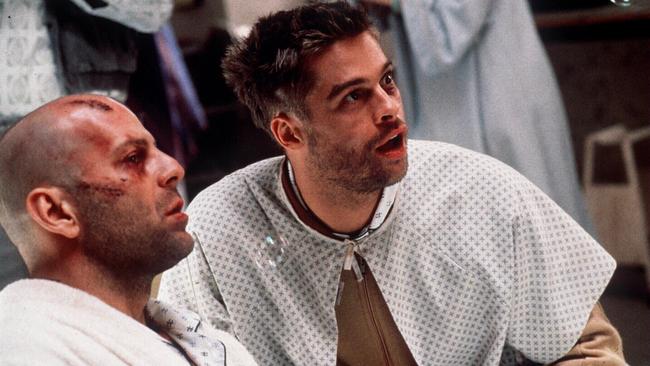 Bruce Willis and Brad Pitt in <i>Twelve Monkeys. </i>