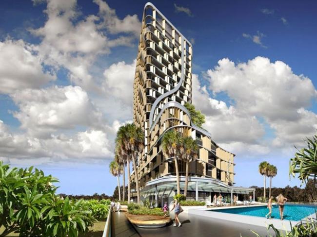 The 24-storey tower is billed as being `iconic’. Artist's impression: supplied