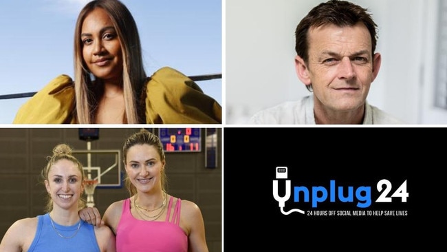 Web art for Unplug24 celebs story.