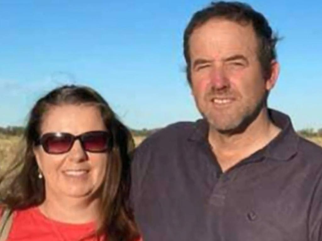 Clifford Schutt, (right) husband of missing Queensland woman, Julie, 48, (left) last seen on Sunday in Streaky Bay, Picture: 9NEWS